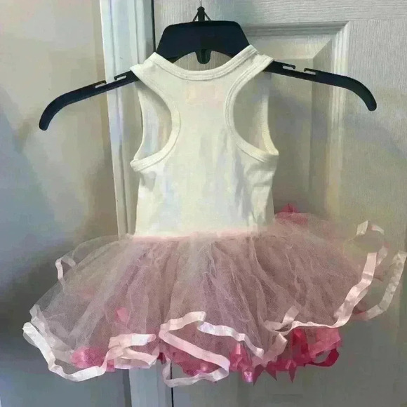 MudPie Tiny Dancer Tutu Ruffle Skirt Ribbon Pink Tulle Size 0-6 months - Picture 6 of 10